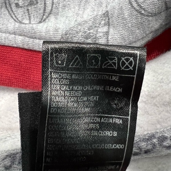 Adidas Cleveland Cavaliers NBA Gray Print All Over Hoodie Sweatshirt Size Large - Picture 6 of 6